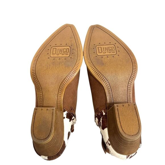 Dingo Women's Western Booties Buck The Rules Snip Toe Tan Size 8 Suede - Picture 3 of 13